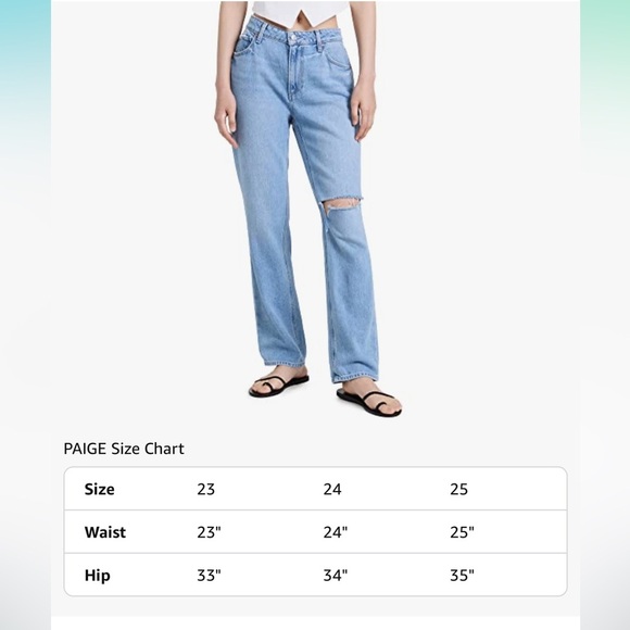 PAIGE Women's Chamomile Destructed Jeans - Picture 5 of 6